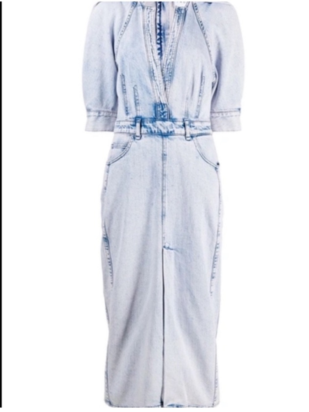 Iro Alysu Denim Midi Dress brand new with tags EU 36 Light Wash - Picture 2 of 15